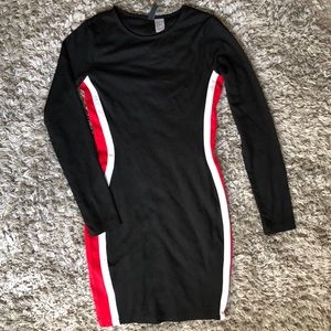 H&M DIVIDED BODYCON DRESS